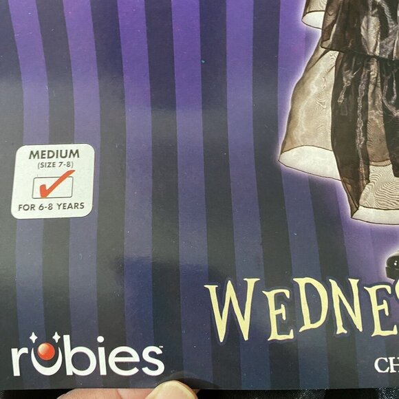 Rubies Wednesday Addams Rave'N Dress Halloween Costume Size Various - Picture 8 of 9